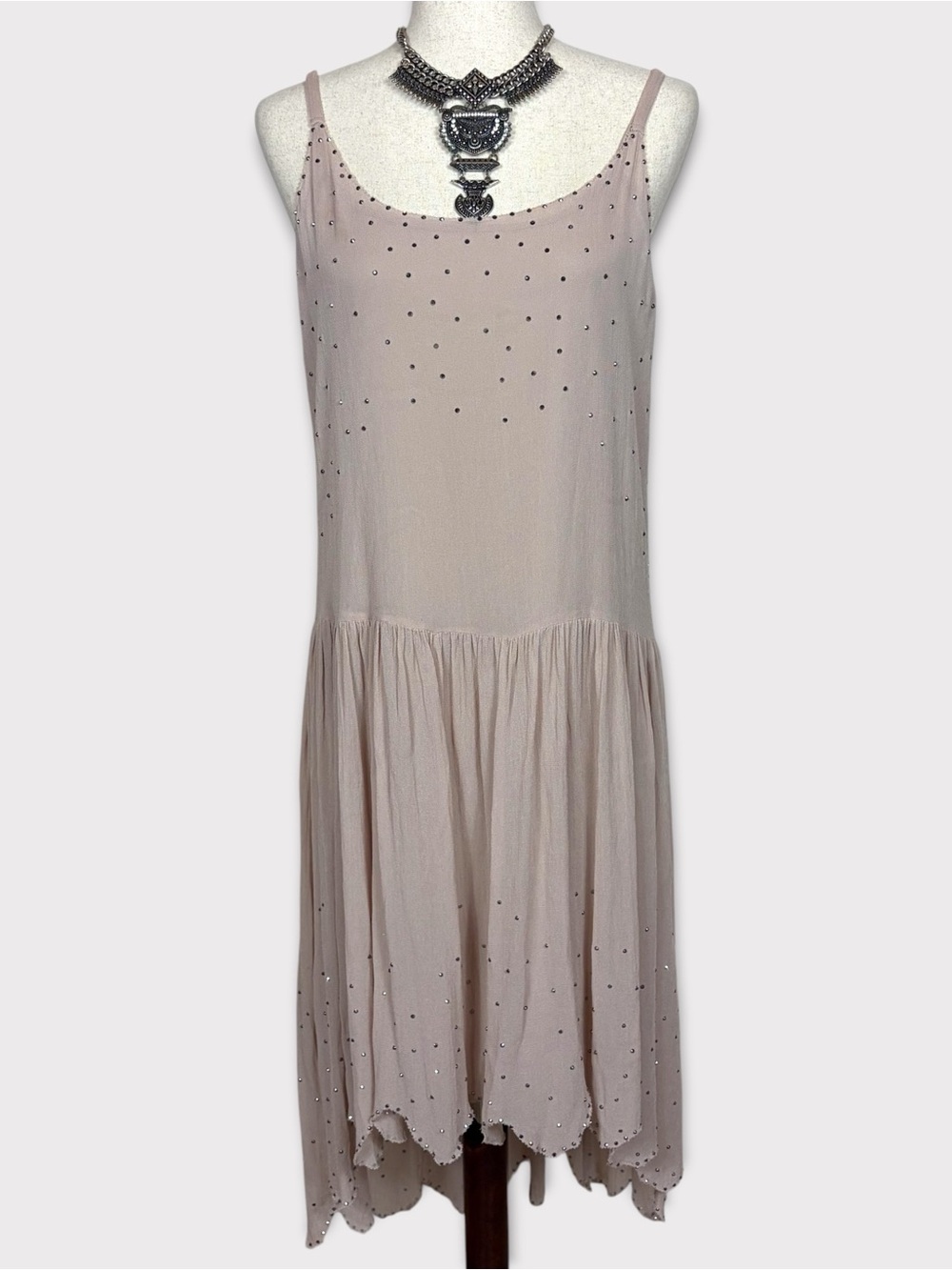 Thistle Pearl Drop Waist Rhinestone Dress Large Fairy Grunge Feminine Coquette
